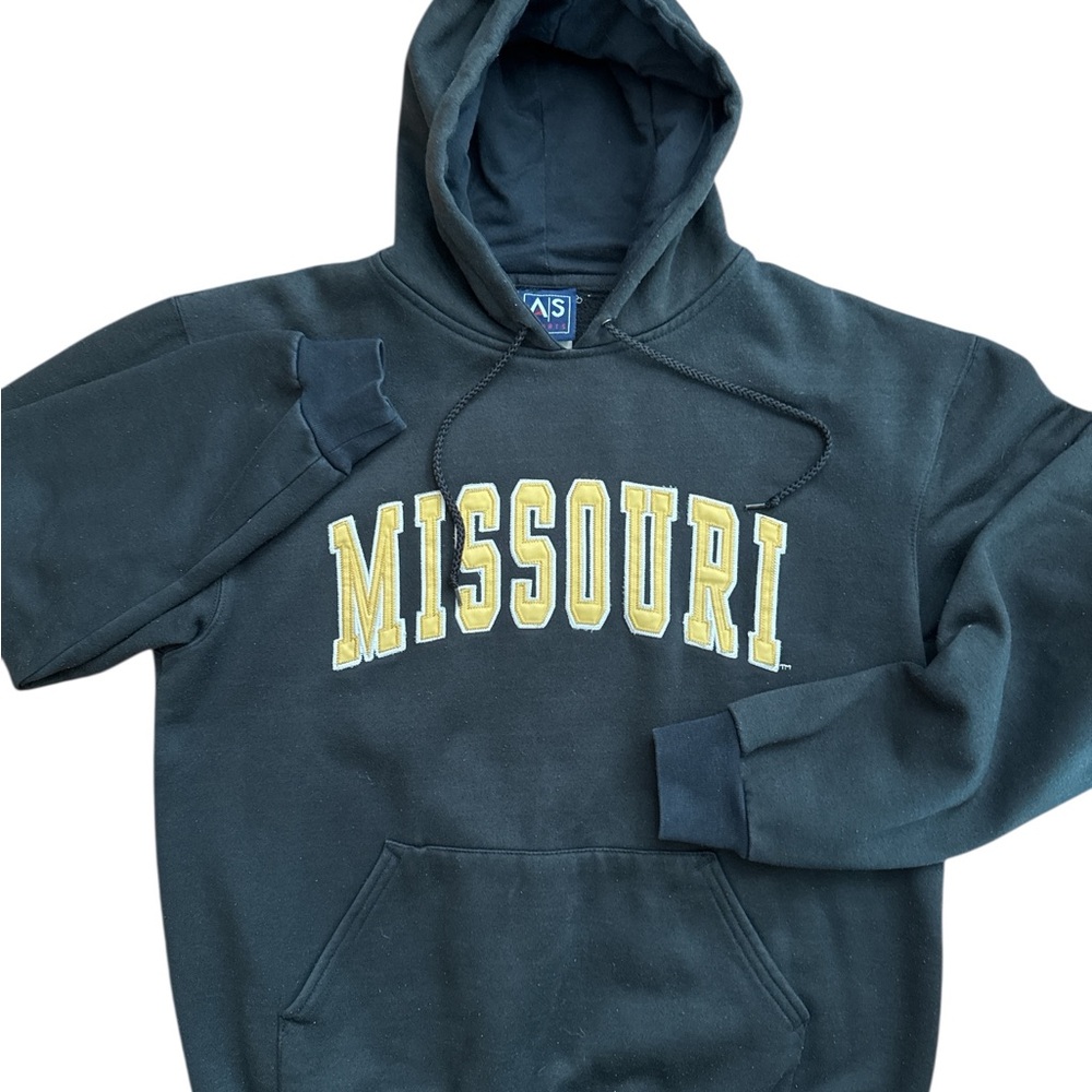 Vintage Missouri Tiger Black & Gold Hoodie Size Medium Men’s/Unisex College NCAA - Picture 2 of 7